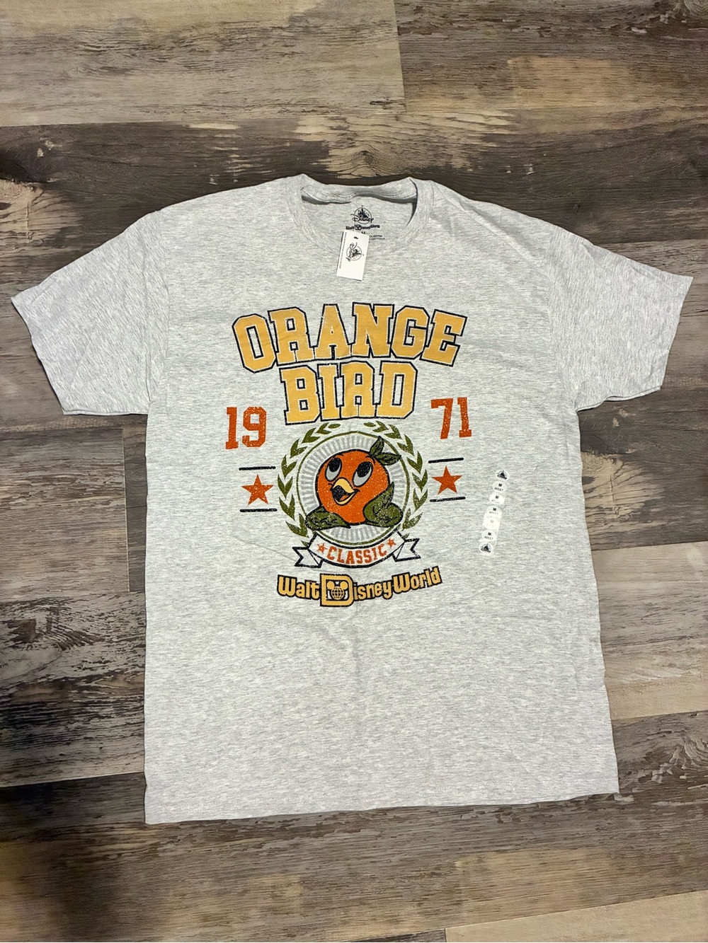 Walt Disney World Orange Bird Gray Tee Shirt Size M